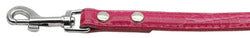 3/8" (10mm) Faux Croc Two Tier Collars Pink 3/4" Leash