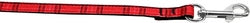 Plaid Nylon Collar  Red 3/8 wide 6ft Lsh