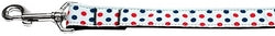 Patriotic Polka Dots Nylon Dog Leash 4 Foot