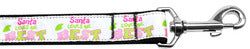 Santa Loves Me Best Nylon Dog Leash 6Ft