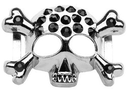 3/4" (18mm) Slider Skull Charm  Black