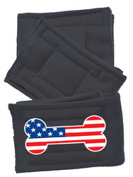 Peter Pads Ultra Plush Grey Size XS USA Bone Flag 3 Pack
