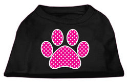 Pink Swiss Dot Paw Screen Print Shirt Black XL (16)