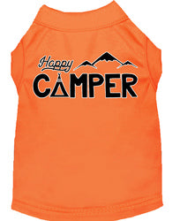 Happy Camper Screen Print Dog Shirt Orange XXL (18)