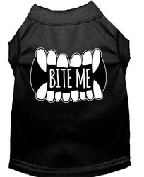 Bite Me Screen Print Dog Shirt Black XL (16)