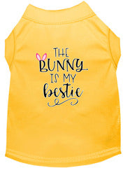 Bunny is my Bestie Screen Print Dog Shirt Yellow XXL (18)
