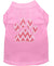 Candy Cane Chevron Paw Rhinestone Dog Shirt Light Pink Sm (10)