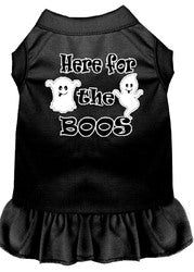 Here for the Boos Screen Print Dog Dress Black XXL (18)