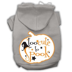 Too Cute to Spook Screenprint Hoodie Grey XXXL(20)
