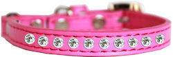 Clear Jewel Cat safety collar Bright Pink Size 10