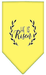 He Is Risen Screen Print Bandana Yellow Small