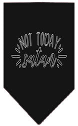 Not Today Satan Screen Print Bandana Black Small