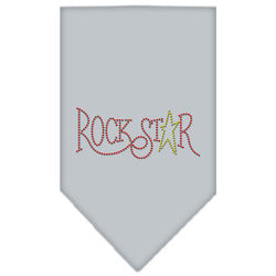 Rock Star Rhinestone Bandana Grey Small