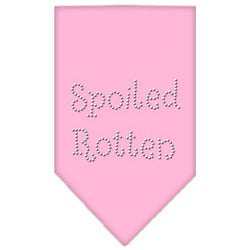 Spoiled Rotten Rhinestone Bandana Light Pink Large