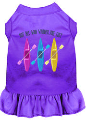Not all who Wander Embroidered Dog Dress Purple 4X (22)