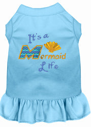 Mermaid Life Embroidered Dog Dress Baby Blue XXL (18)