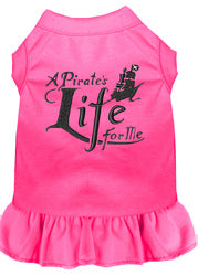 A Pirate's Life Embroidered Dog Dress Bright Pink XL (16)
