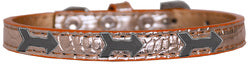 Arrows Widget Croc Dog Collar Copper Size 12