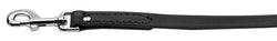Plain Leather Leash  Black 3/4in wide 6ft long