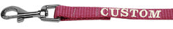 Custom Embroidered Made in the USA Nylon Pet Leash 3/8in by 4ft Rose